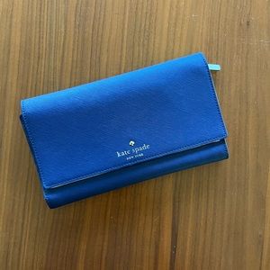 Kate Spade trifold wallet navy blue